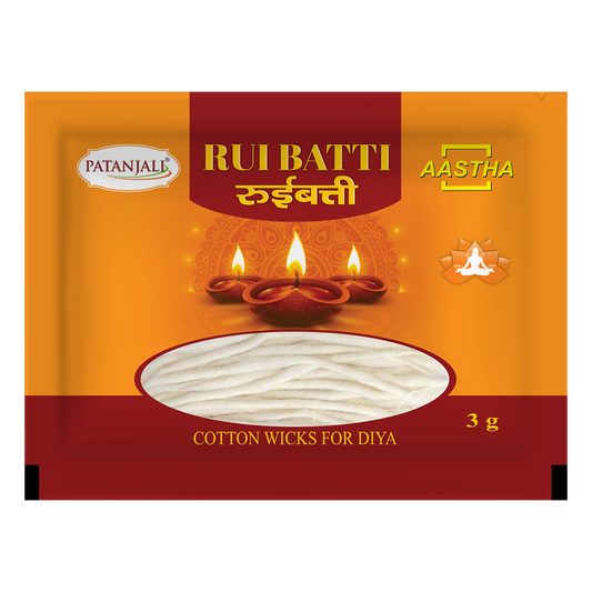 Patanjali Aastha Rui Batti (Long Cotton Wicks)