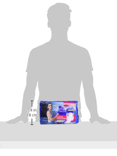 Stayfree Secure xl | Cottony Soft Sanitary Pads for Women | With LeakLock Technology | Odour Control | Absorbs upto 100% fluid | Up to 12 Hours of Protection | 40 Pads (Pack of 2)