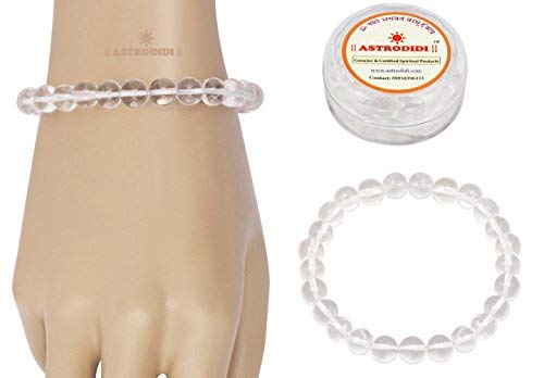 ASTRODIDI Crystal Quartz Genstone Bracelet (Handmade & Stretchable)