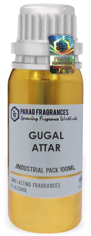 Parag Fragrances Guggal 100Ml (Wholesale Pack/Industrial Pack Attar) Grade-1 Quality / 0% Alcohol & Extremly Long Lasting Attar Perfume For Personal & Religious Use