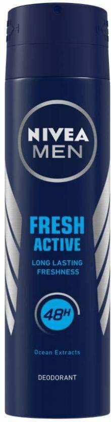 NIVEA MEN Fresh Active Original Deodorant, 150ml, Longlasting fragrance with Ocean Extracts Deodorant Spray - For Men (150 ml)
