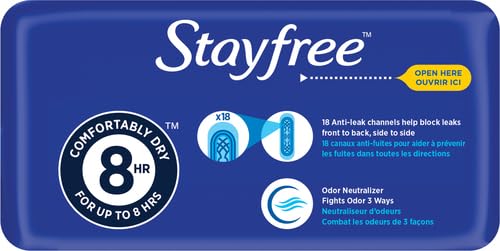 Stayfree Regular Maxi Pads, Heavy Protection, 24 ct