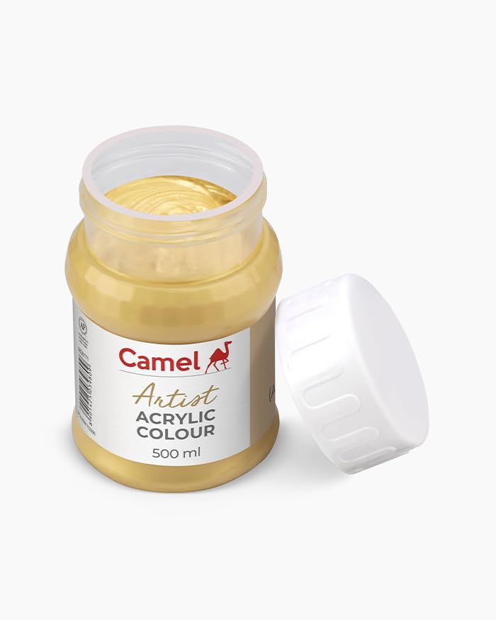 Camel Camlin Kokuyo Artist Acrylic Colour 500 ml Series 3 Gold