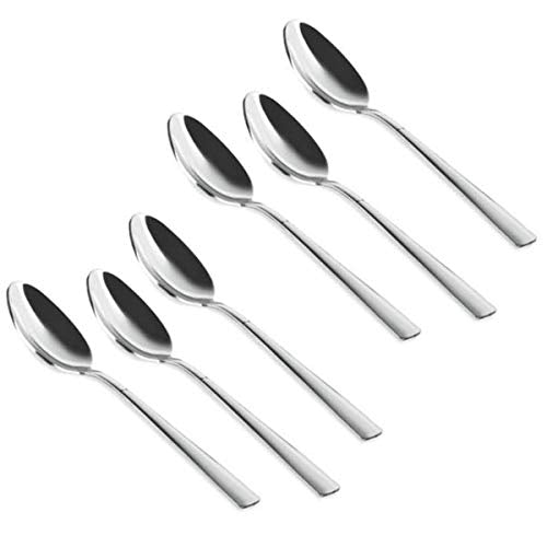 Vinod Stainless Steel Cutlery Set for Home and Kitchen (6 Inch, Regular Size Spoon - Pack of 6)