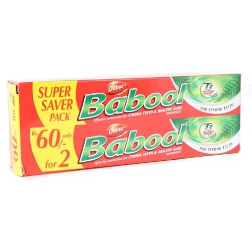 Dabur Babool Toothpaste - 400g (200g x 2, Pack of 2) | For Strong Teeth & Healthy Gums | Helps in Cavity Protection, Fresh Breathe | All Round Protection