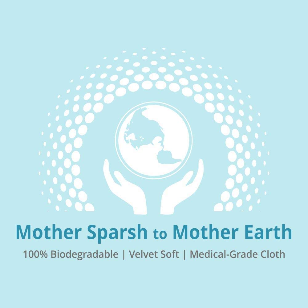 Mother Sparsh 99% Pure Water (Unscented) Baby Wipes with Lid I Natural Plant made cloth - Super thick Wet Wipes I 72 pcs/pack - Pack of 4 (Super Saver Pack)