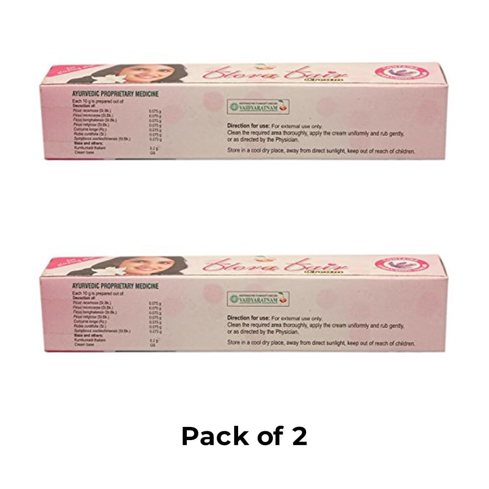 Vaidyaratnam Flora Fair Cream 20gm (PACK OF 2)