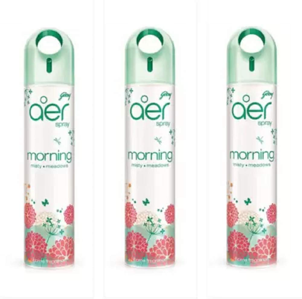 Godrej Aer Morning Misty Meadows Spray (Pack of 3 x 240 ml)