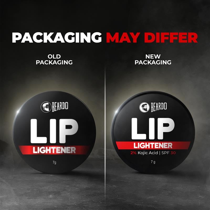 Beardo Lip Lightener for Men with Kojic Acid & SPF 30, 7g | Non-Tinted Brightening Lip Balm | Lip Balm for Dark, Dry & Chapped Lips | Men’s Lip Care for Smooth, Soft & Pink Lips