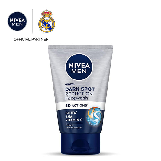 NIVEA MEN Dark Spot Reduction Face Wash 100 g | With Ginko and Ginseng Extracts for Clean, Healthy & Clear Skin in Summer | 10 X Vitamin C Effect for Radiant Skin |For Dark Spot Reduction