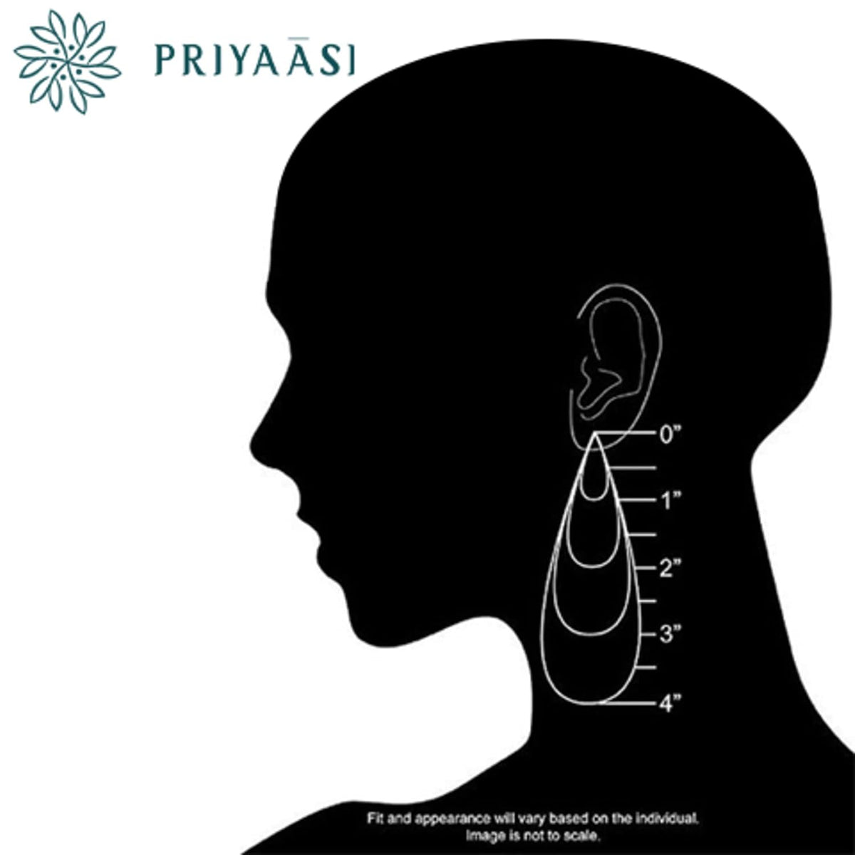 Priyaasi Brass and Cubic Zirconia Earrings for Women & Girls, Blue