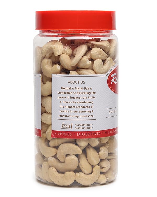 Roopak's PIK-N-PAY 100% Natural Premium Crunchy Cashew | Premium Kaju nuts | Nutritious & Delicious | Gluten Free & Plant based Protein