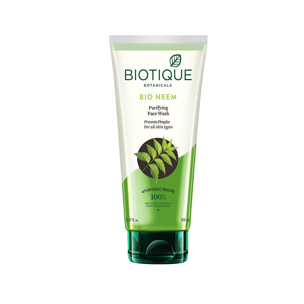 Biotique Bio Neem Purifying Face Wash for Oily Acne Prone Skin, 150ml