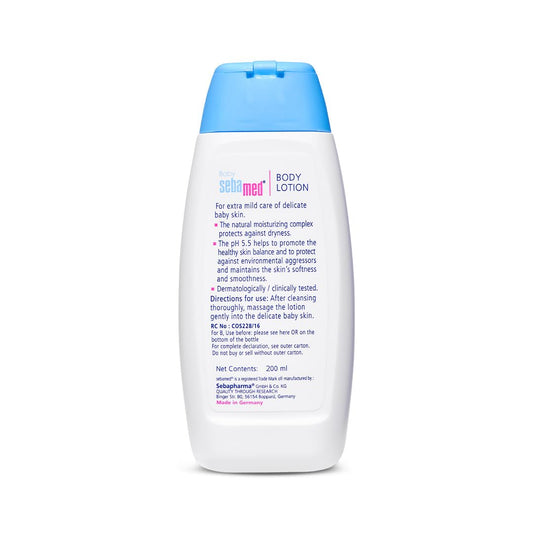 Sebamed Baby Body Lotion|pH 5.5|Vegan|200 ml (Pack of 2)