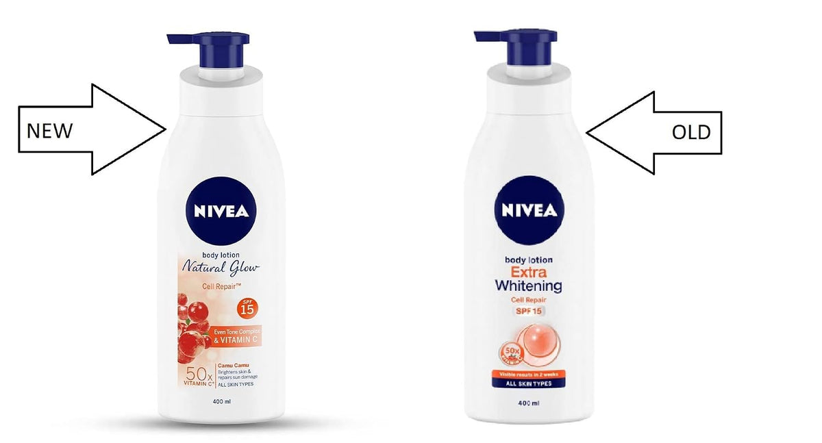 Nivea EXTRA WHITENING CELL REPAIR BODY LOTION (400 ML) PACK OF 2 (WITH 2 MILK DELIGHTS (800 ml)