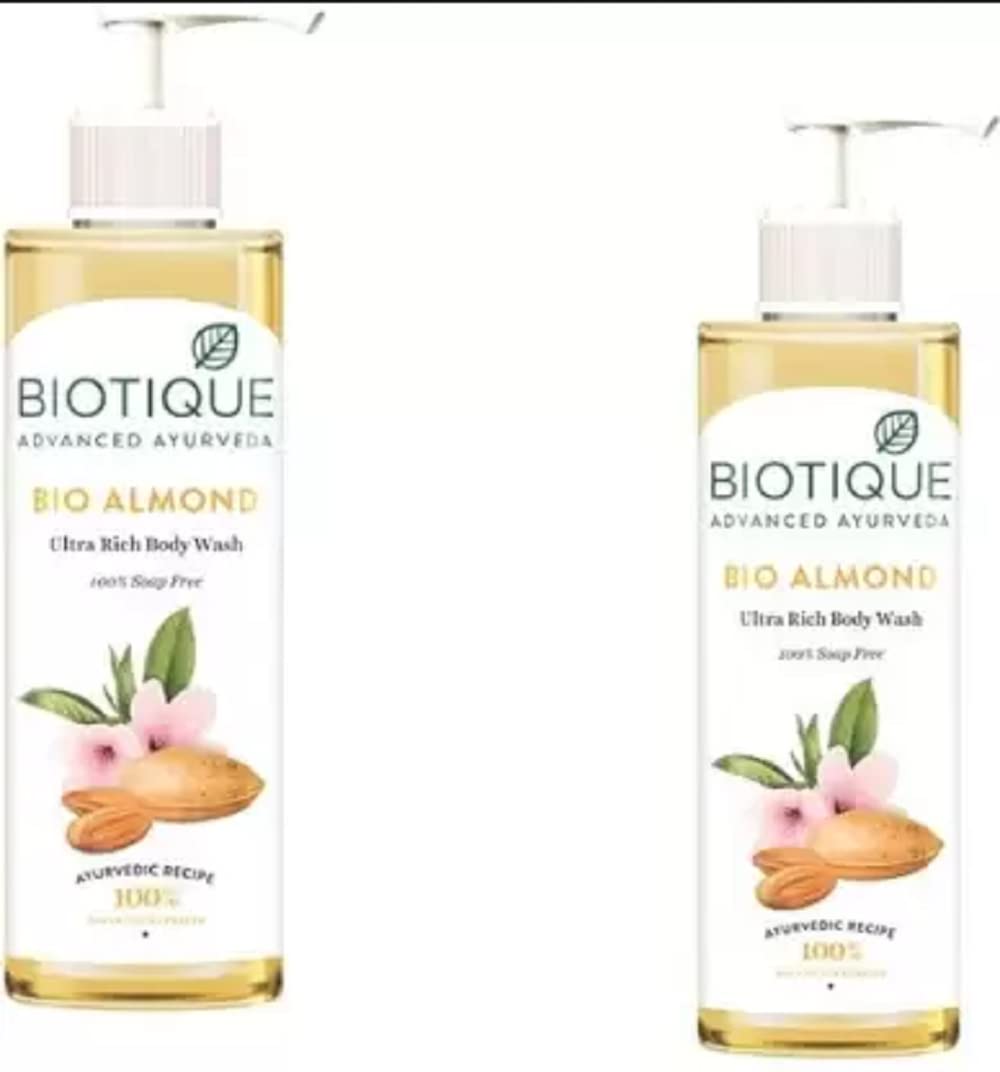 BIOTIQUE bio almond body wash (2 x 200 ml)