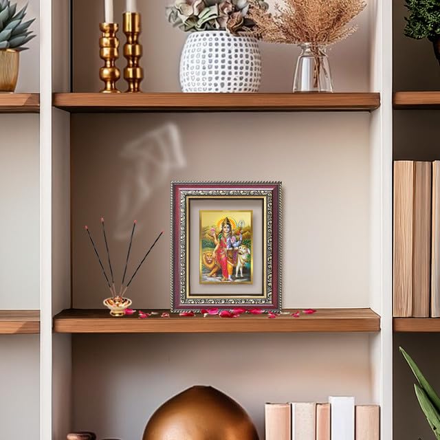 DIVINITI Ardhnarishwara 24K Gold Plated Foil Wall and Tabletop Photo Frame for Home Décor, Puja Room, Luxury Gifting | DG Frame 105 S1 (16x13.5 CM)