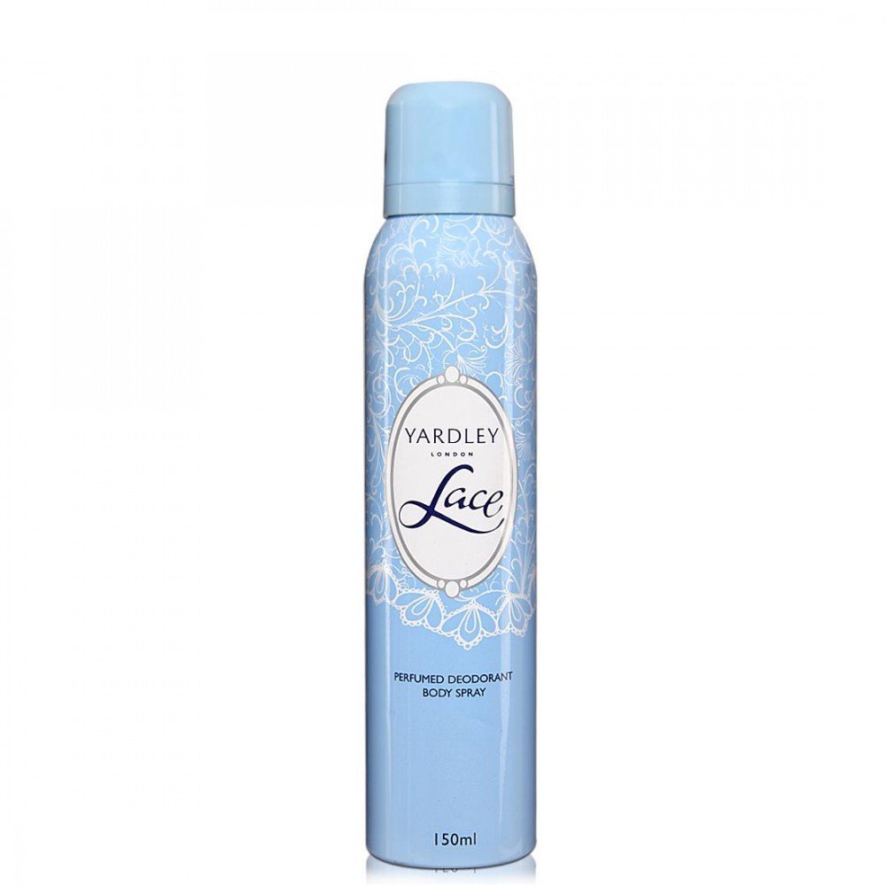 Yardley Lace Perfumed Deodorant Body Spray, 150ml (Pack of 2)