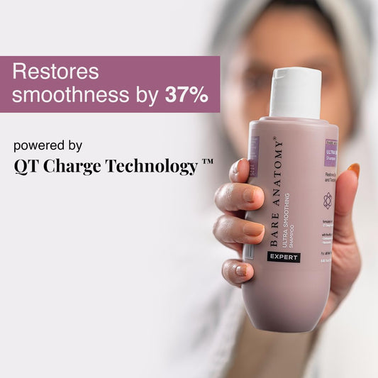 Bare Anatomy Ultra Smoothing Shampoo & Hair Mask Combo | Dry & Frizzy Hair | Carbohydrate Complex & Niacinamide | 250ml + 250gm