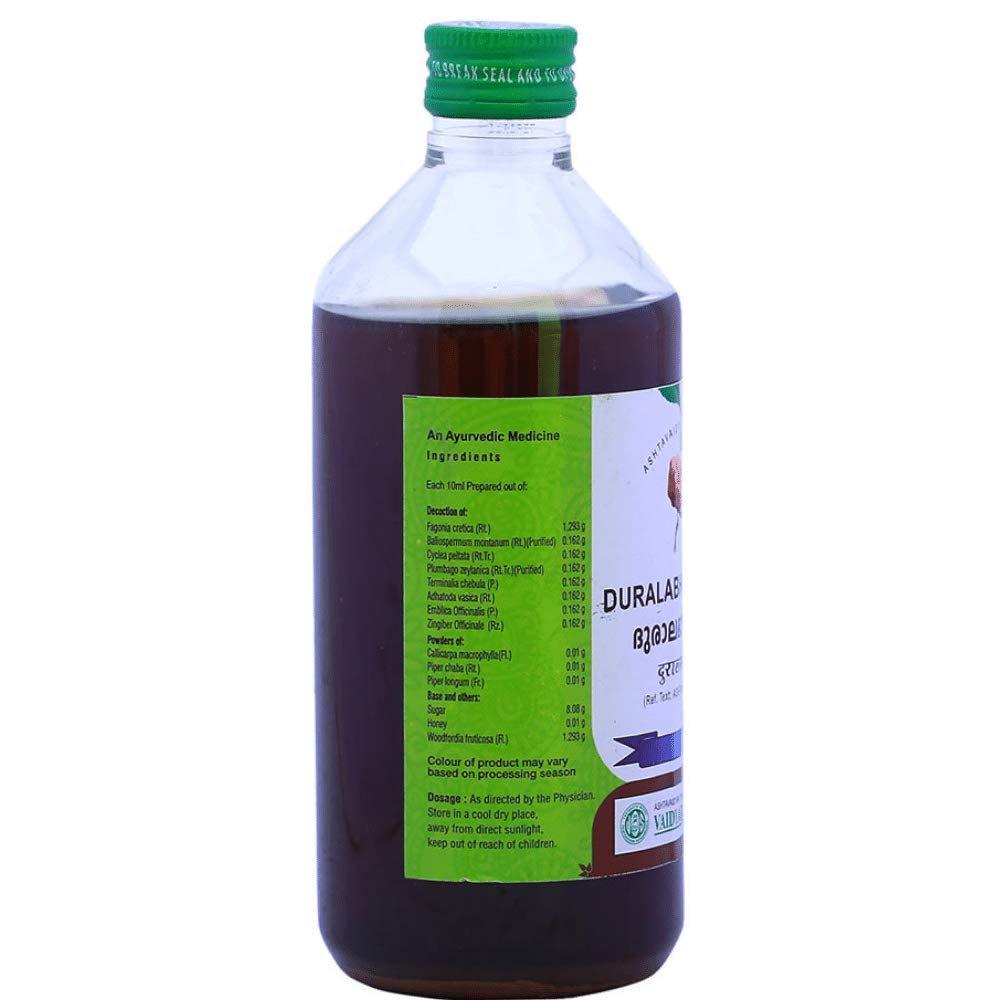 Vaidyaratnam Duralabharishtam 450 ml (Pack Of 2)| Ayurvedic Products | Ayurveda Products | Vaidyaratnam Products