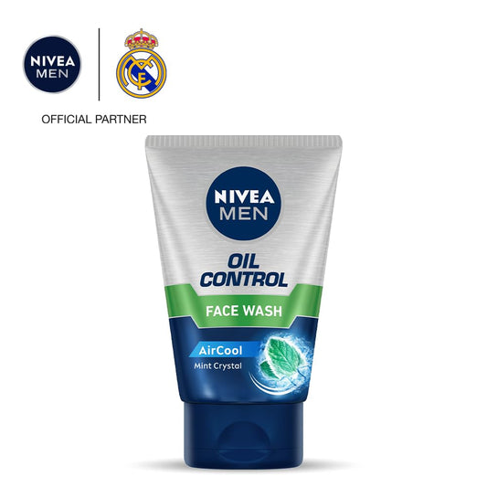 NIVEA MEN Oil Control Face Wash 100 g | With Magnolia Bark Extracts for 12 Hr Oil Control in Summer | 10 X Vitamin C Effect for Radiant Skin | For Oily Skin