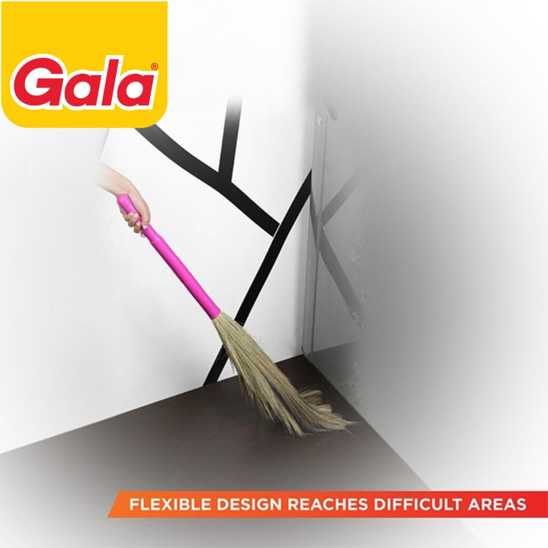 Gala King Kong Grass Floor Broom - Pack of 1, Pink