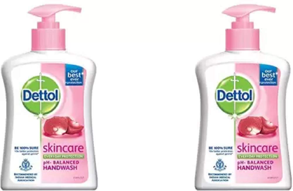 Dettol Skin Care Liquid Hand Wash Pump Dispenser Ambz (2 X 200 Ml) Hand Wash Bottle (2 X 200 Ml)