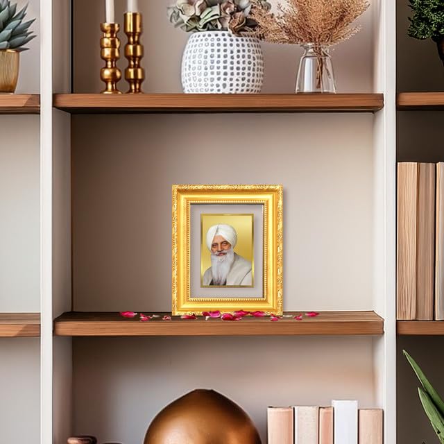 DIVINITI Radha Soami | Devotional Tabletop and Wall Frame Crafted in 24K Gold Plated Foil
