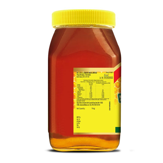 Dabur Honey - 1kg | Pure | World's No.1 Honey Brand with No Sugar Adulteration | For Fitness & Health | Natural Immunity Booster | Rich in Antioxidants & Minerals