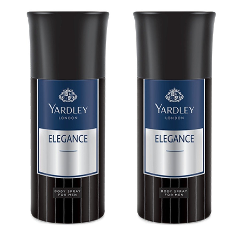 Yardley Elegance Spicy Scent Body Spray for Men, 150ml (Pack of 2)