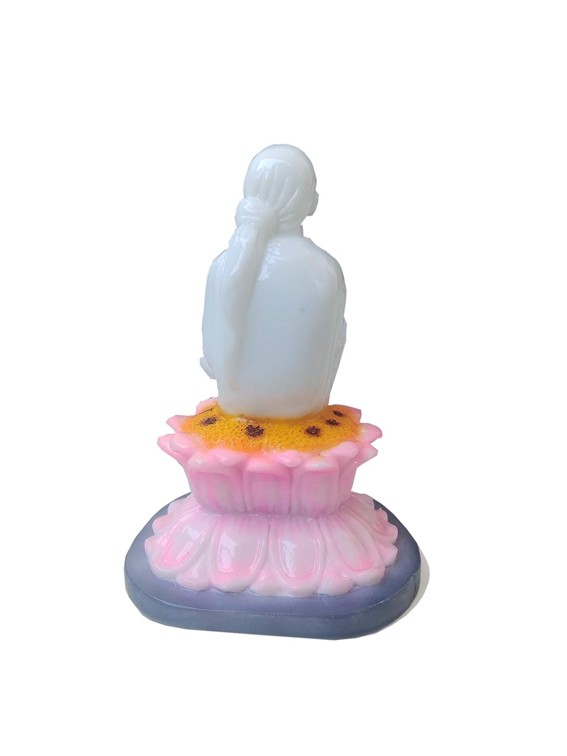 SHINDE EXPORTS Shirdi Sai Baba Marble Idol 4 inches, Superior Glossy and Smooth Finish (White)