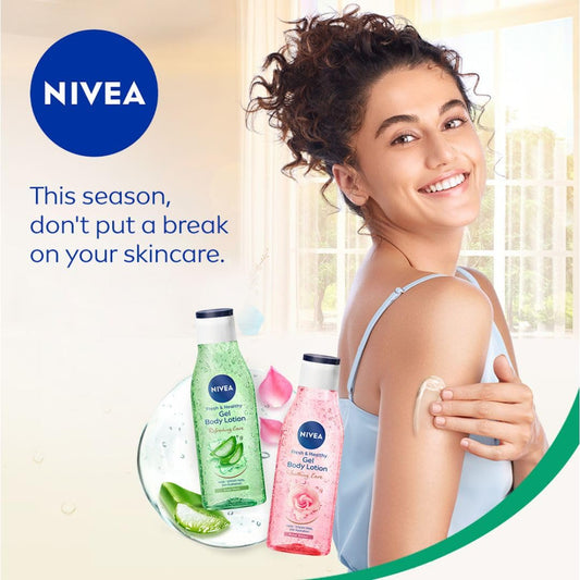 NIVEA Gel Body Lotion 75 ml | Aloe Vera | Refreshing Care For 24H Hydration | Non-Sticky | Fast Absorbing for Fresh And Healthy Skin