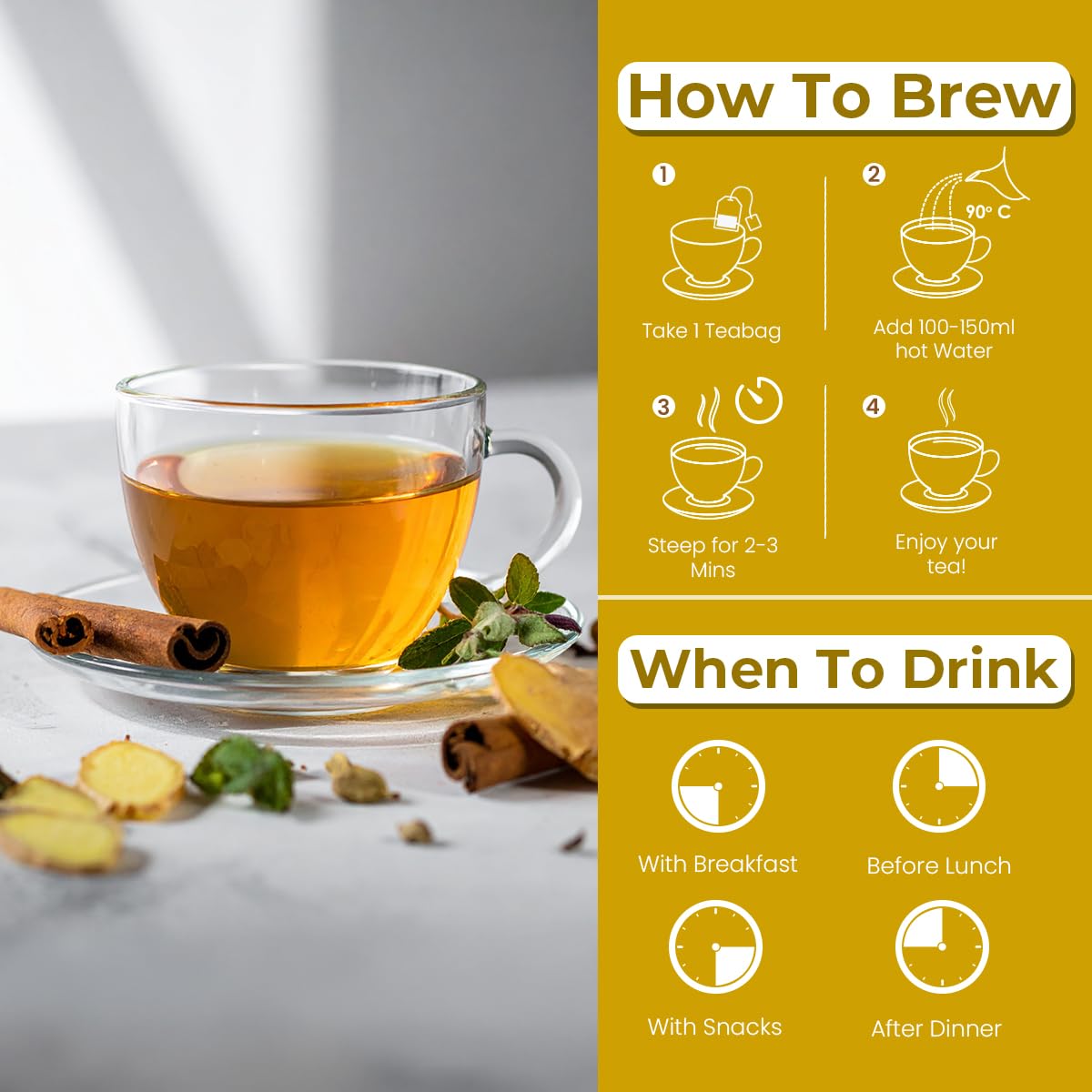 BLUE TEA - Acid Ease Tea - 30 Tea Bags - Plant Based | Relieves Acidity and Gas - Supports Digestion | Tulsi, Ajwain, Black Pepper, Bay leaf | Caffeine Free - Herbal Tea | Ziplock Pack