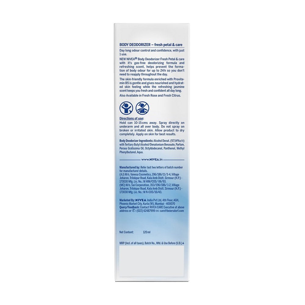 Nivea Fresh Petal & Care Deodorant for Unisex,120 ml (Pack of 1)