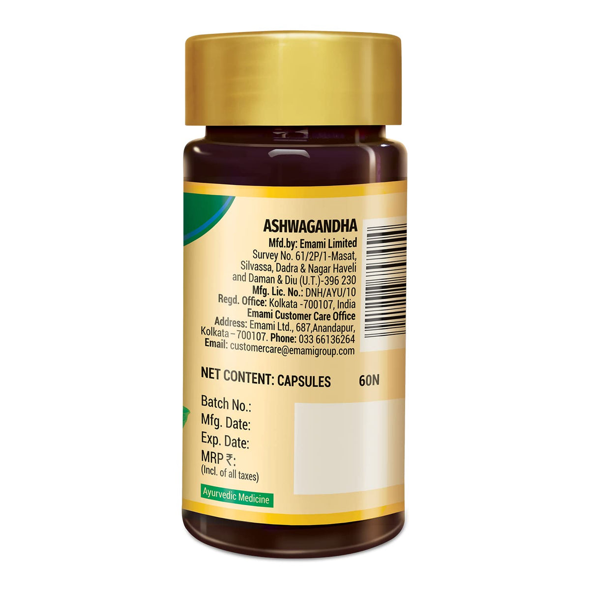 Zandu Ashwagandha Capsules, With Goodness of Natural Extracts of Ashwagandha, Helps Boost Immunity and Useful for Natural Body Strength, Stress Buster - (Pack of 60 Veg capsules x 2)