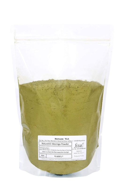 NatureVit Moringa Leaf Powder, 1kg | Natural Superfood Supplement | Rich in Vitamins, Minerals & Antioxidants | Vegan & Gluten-Free