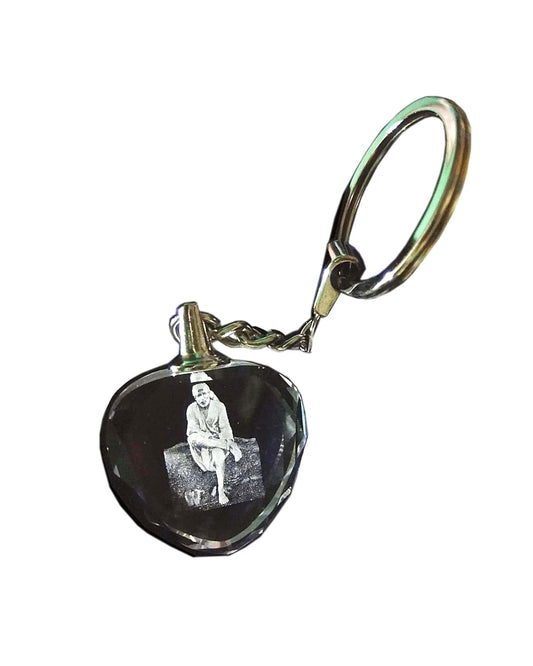 SHINDE EXPORTS Shirdi Saibaba Crystal Key Chain for car Bike and Home
