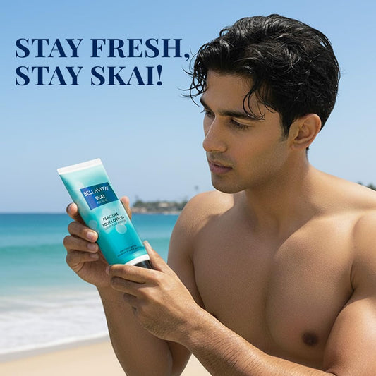 Bella Vita Luxury Skai Aquatic Perfume Body Lotion for Nourishing, Hydrating, Soft, Supple and Healthy Skin with Argan Oil, Shea Butter 200 Ml