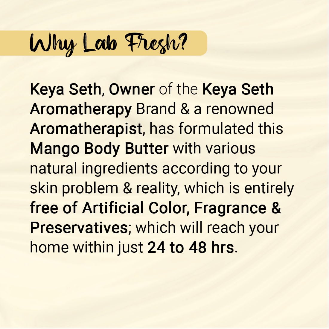 Keya Seth Aromatherapy Lab Fresh Mango Body Butter Enriched with Rose & Geranium Oil for Long Last Moisturization