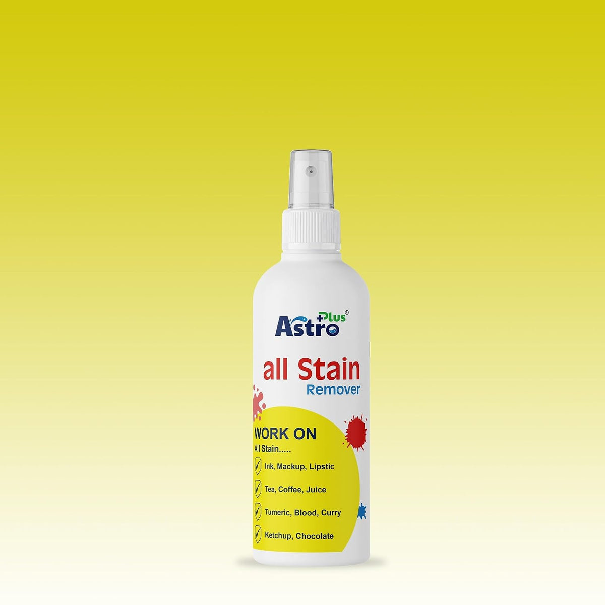 Astro Plus+ 50ML Stain Remover Spray for Clothes | Suitable for All Fabrics | Toxin-free Easy to Carry | Eco-friendl Clean Grease All color Stain Remover Fabric, Carpets, Linens, Laundry