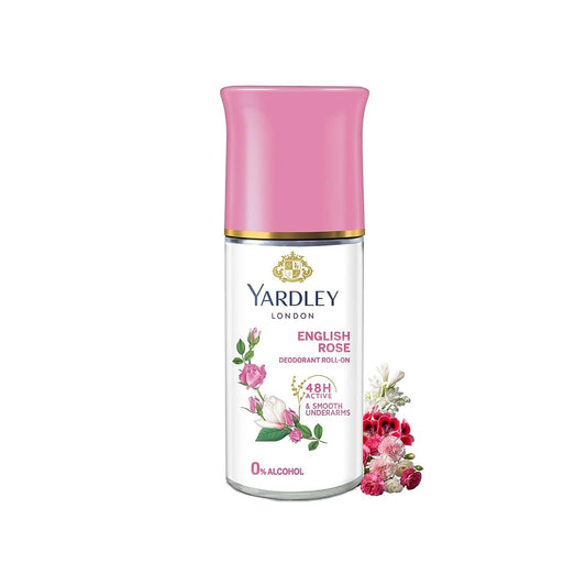 Yardley London English Rose Anti Perspirant Deodorant Roll On for Women, 50ml