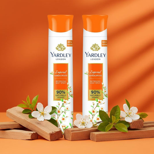 Yardley Sandalwood Body Spray for Women, 150ml (Pack of 2)