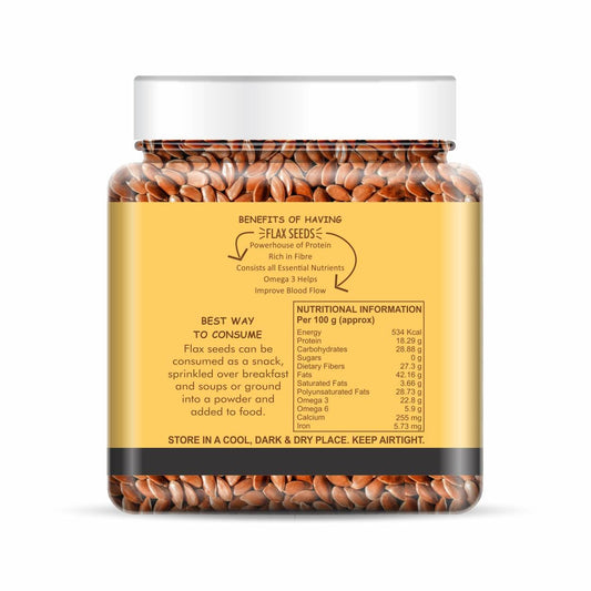 NatureVit Raw Flax Seeds 250g | Alsi Seeds | Fibre Rich | Flax Seeds for Hair Growth | Seeds for Eating