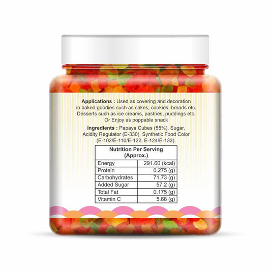 NatureVit Tutti Frutti, 300g | Sweet Fruit Cubes | Perfect for Cakes, Cookies, Ice-Creams, Bread & Indian Desserts