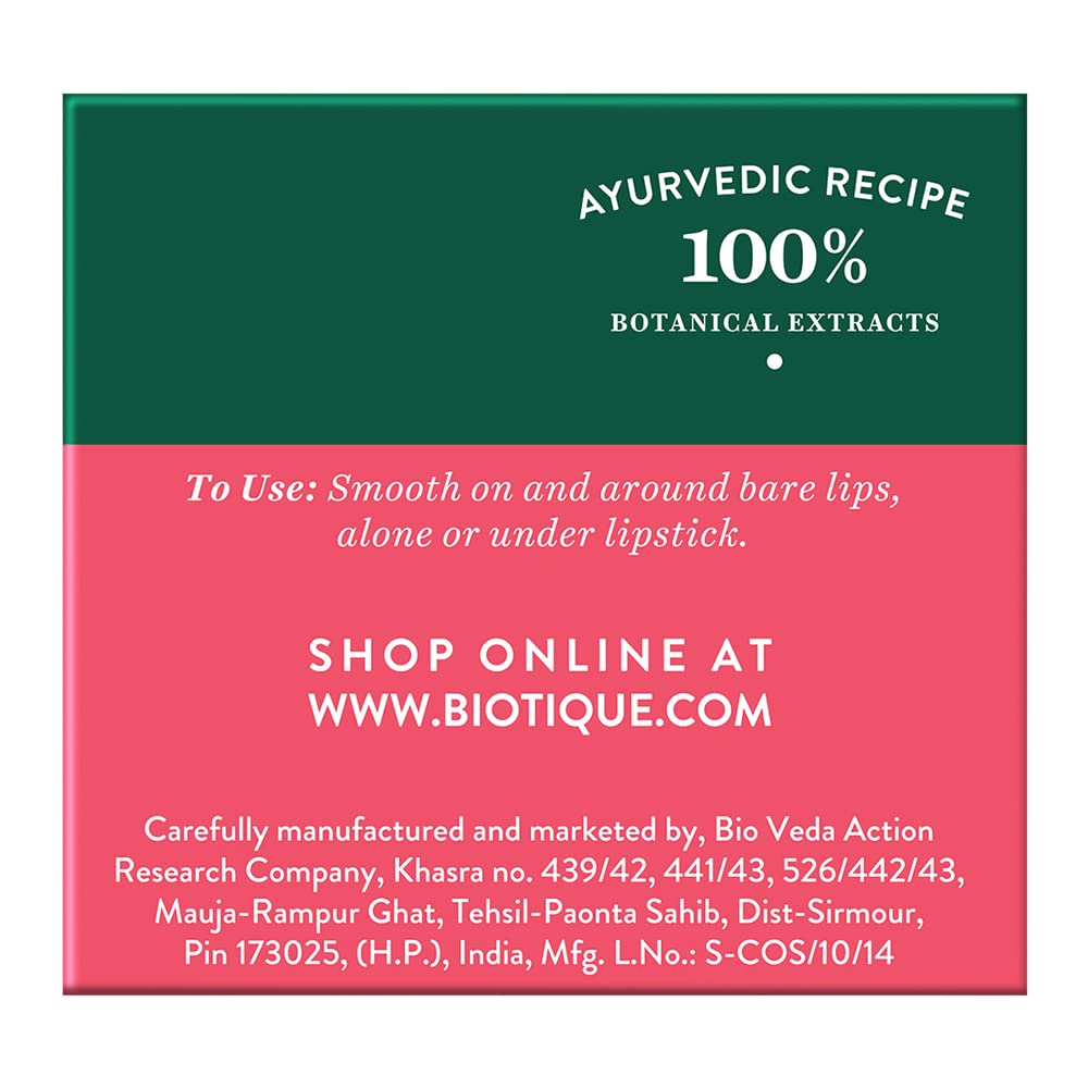 Biotique Fruit Whitening/Brightening Lip Balm | Hydrated and Nourishing Lips| Visibly Lighter Lips | Evens Out Lip Tone | De-pigmentation Balm |100% Botanical Extracts| All Skin Types | 12G