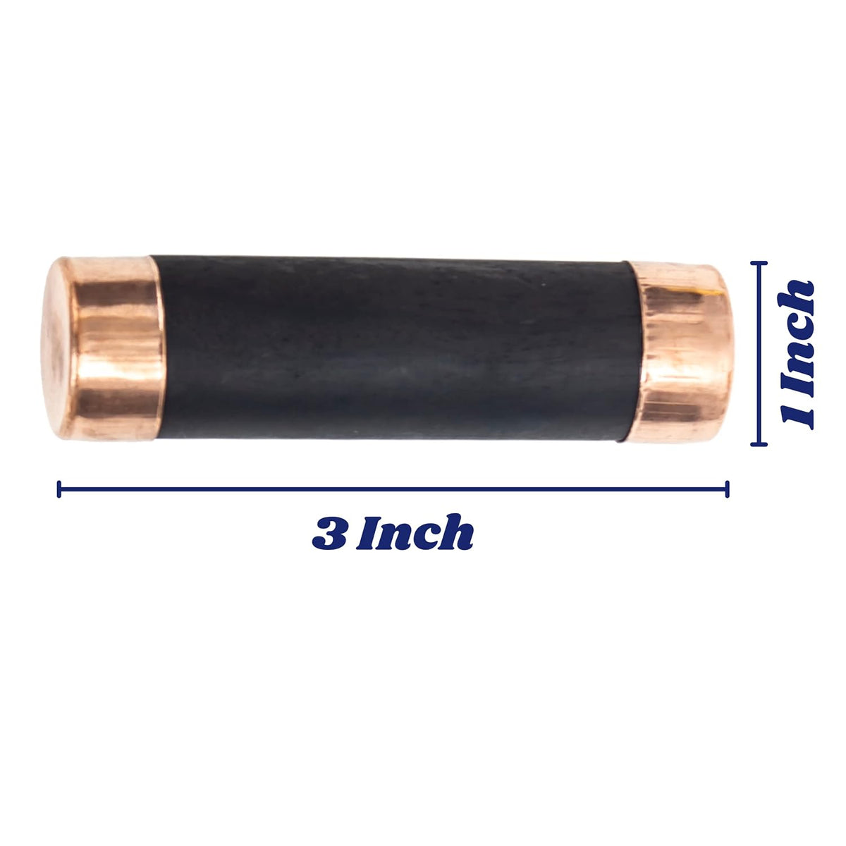 Aalayam Selveer Karungali Stick Brass Cap 3 Inches Unpoilshed Natural Black Colour 1 Piece