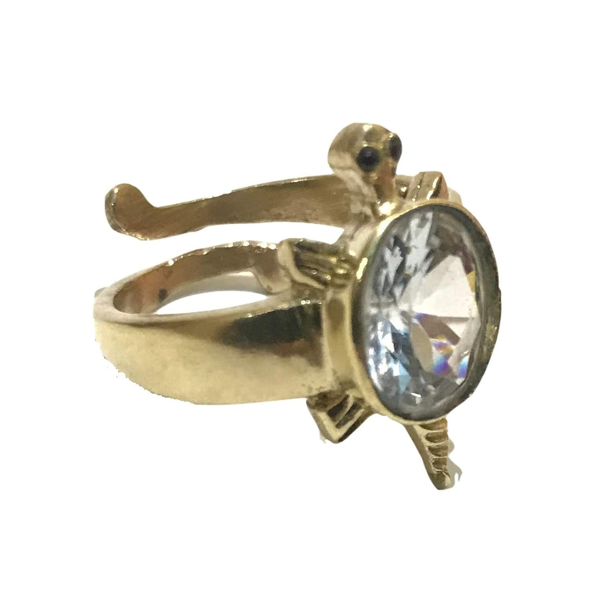 ASTRODIDI Brass Zircon Kachua Tortoise Meru Ring Adjustable For Men and Women (Multicolor)