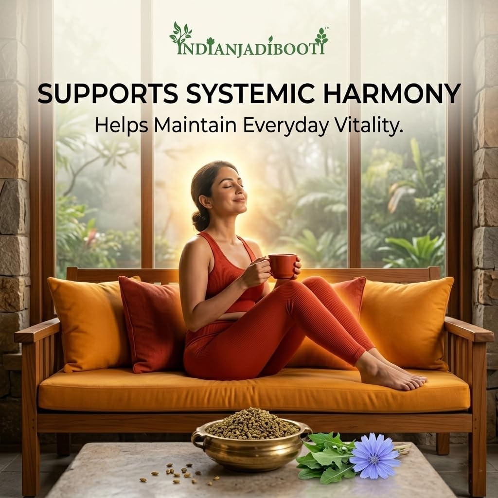 IndianJadiBooti Pure Kasni Seeds (Cichorium Intybus) | Botanical for Systemic Cleansing, Digestive Harmony & Pitta Balance | 2 Pack of 900 Grams