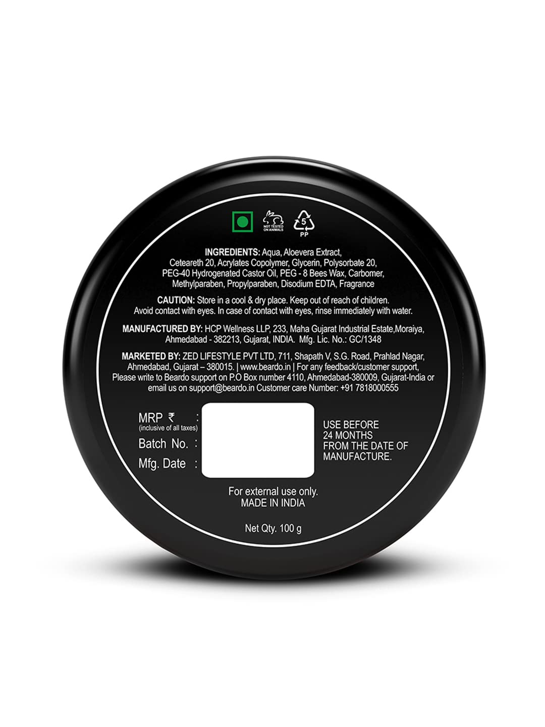Beardo Stronghold Hair Wax, 100 gm (Pack of 2) | Crystal Hair Wax | Styling | Glossy Finish | Shine | Strong Hold