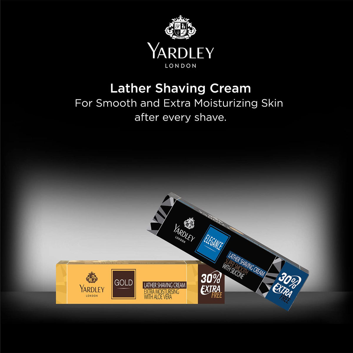 Yardley London Gold Extra Moisturising Lather Shaving Cream With Aloe Vera| Daily Beard Shaving Cream For Men| Pack Of 3 (91Gm Each)